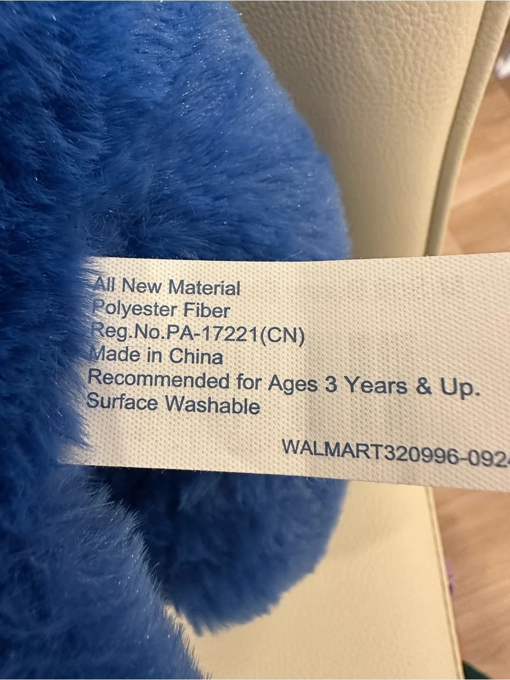 Blue Plush Bunny Soft Stuffed Animal for Kids - Soft Cuddly Toy 12”